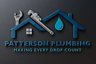 create construction, roofing, plumbing, electrician or cleaning logo