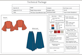 do fashion clothing tech pack