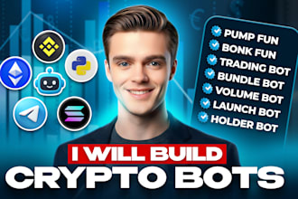 build telegram crypto trading, volume holder, pump fun, bundler bot openclaw