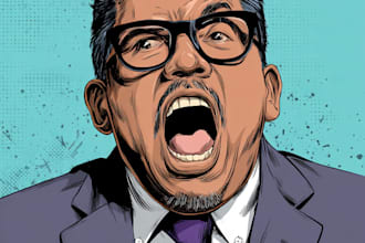 create a political or satirical cartoon