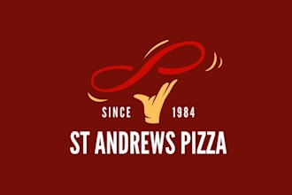 design creative beautiful pizza logo