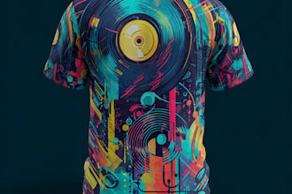 do an attractive band music clothing dj t shirt design