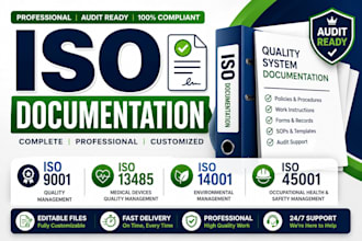 prepare iso 13485, 9001, 14001, 45001 documentation