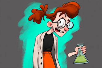 design a 2d cartoon character