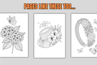 create simple colouring pages for your amazon KDP, etsy