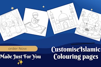 draw simple islamic coloring pages for kids and adults