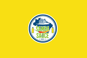 design top quality samba hot sauce logo