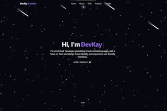 create a stylish one page website for your startup or brand