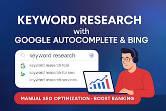 do keyword research with google autocomplete bing autosuggestion for seo ranking