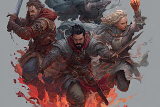 draw an avatar of yourself, character for dnd party game art