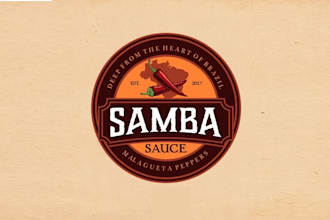 design memorable samba hot sauce logo