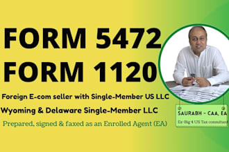 file 5472 form 1120 single member US llc with penalty abatement