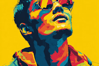 unique a pretty wpap or abstract pop art portrait my style
