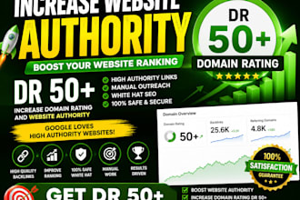 improve domain rating dr50 plus