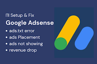 do adsense ads placement, fix ads txt, or any error in google adsense
