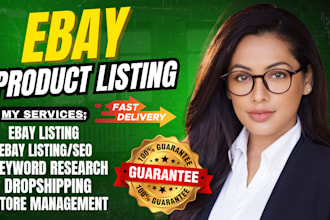 do ebay listing ebay product listing SEO ebay dropshipping and management