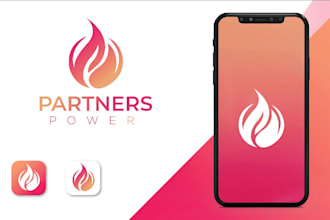 design unique and colorful gradient logo for your brand