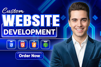 do website development as full stack web developer, front end, backend developer
