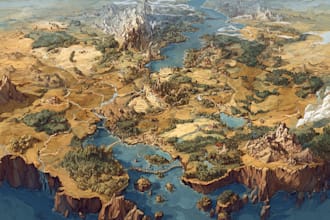 do fantasy map design vector map illustration city map