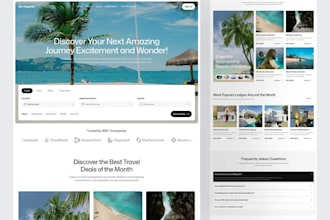 design attractive travel and tours, tours and travel website