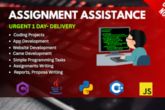do coding assignments in python java c cpp c sharp rust HTML css