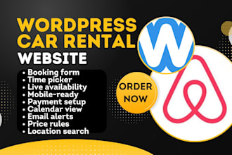 design wordpress car rental scooter tour airbnb automotive booking reservation