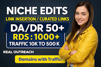 do niche edits, link insertion through blogger outreach