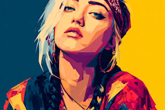 make a beautiful wpap pop art portrait for you