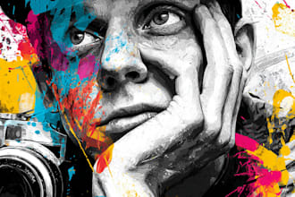 create pop art portrait in unique style