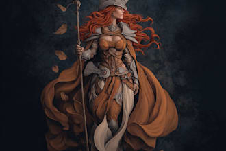 make a  realistic or fantasy character art