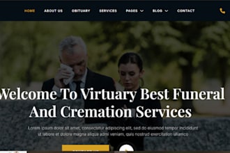 build squarespace funeral website memorial tribute obituary casket website