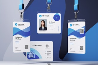 design aen elegant id card with mockup