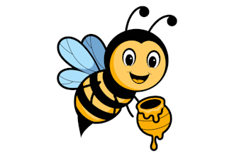 design different honeybee line logo with unlimited revision