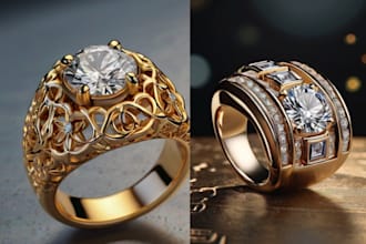 jewelry models to realistic renders for christmas gifts stl ready for 3d print