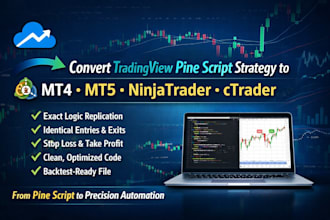 convert tradingview pine script strategy to mt4, mt5, ninjatrader, ctrader
