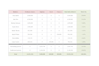 manage your cap table and simulate investment rounds scenarios