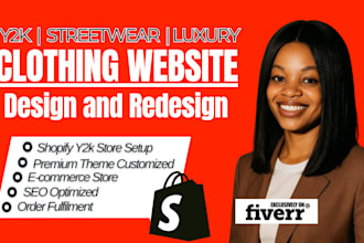 create clothing shopify dropshipping y2k clothing store website design redesign