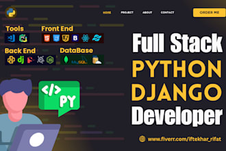 develop websites with react js and python django backend as full stack de