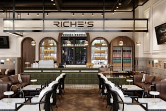 do interior design for restaurant, bakery, retail store, hotel, bar, lounge,club