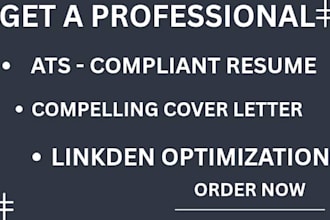 deliver professional resume writing services, ats resume, cover letter,