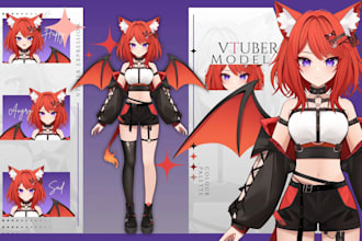 create 3d character models for vtuber, anime, 3d rigging and vroid, mmd, iclone
