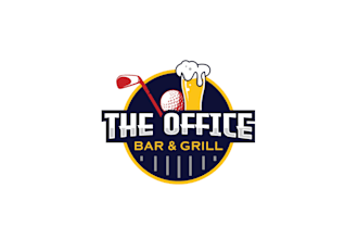 design a modern custom sporty bar and grill restaurant logo