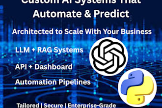 develop ai automation system, llm agent, rag chatbot, web scraping, ai web app