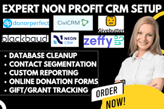 setup non profit CRM civi neon blackbaud donorperfect givebutter donorbox zeffy