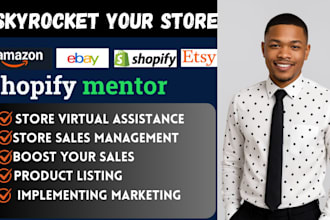 do shopify ebay virtual assistance esty, manage ecommerce store to uplift sales