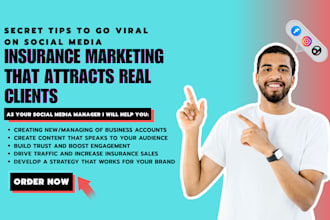 be your insurance social media manager and generate life insurance leads smm