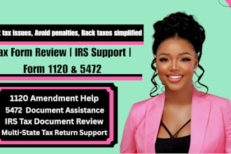 amend business or llc tax return form 1120, form 5472 and business tax amendment