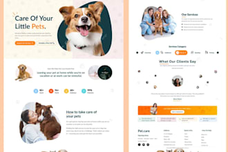 develop ai pet care website, veterinary website, pet tracking website