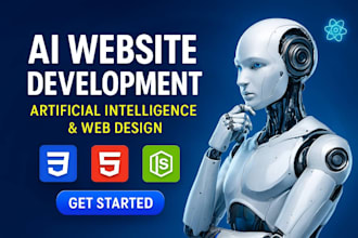 do custom ai website design full stack ai website ai chatbot front end developer
