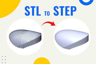 convert stl, obj into step, iges file in inventor solidworks and fusion 360
